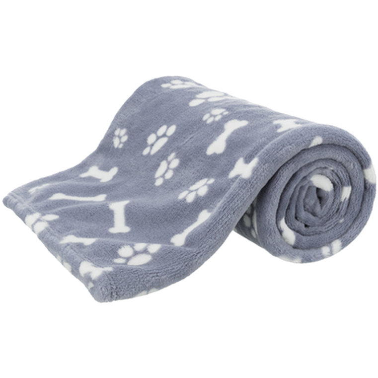 Trixie - Kenny Blanket, Plush 100x75 cm, Blue - Hund - Hundbäddar & Dynor - ZOO.se