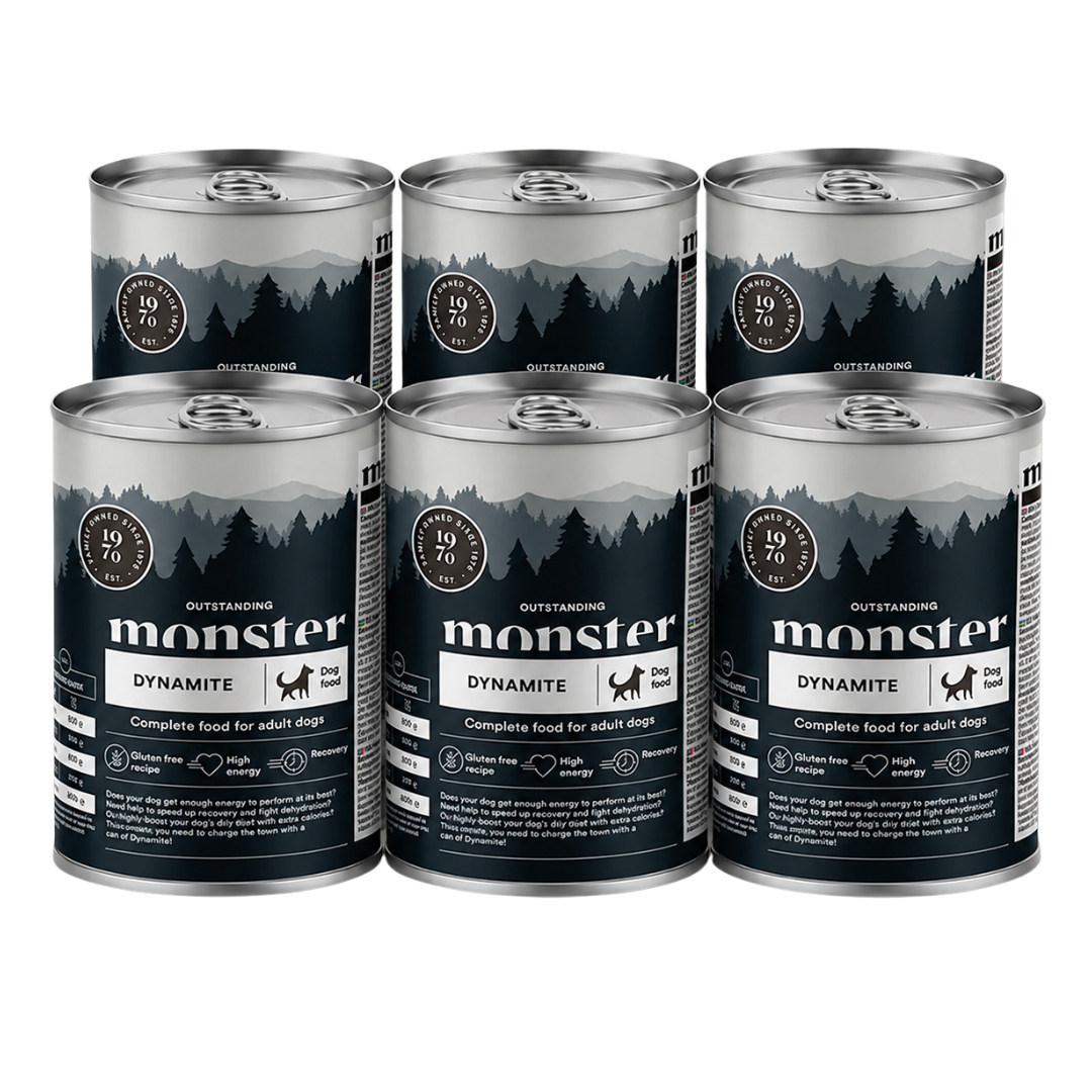 Dog Dynamite Burk 400g x 6st - Hund - Hundmat & hundfoder - V&aring;tmat & V&aring;tfoder f&ouml;r hund - Monster Pet Food - ZOO.se