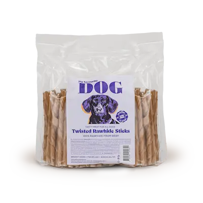 Twisted Rawhide Sticks - Natural