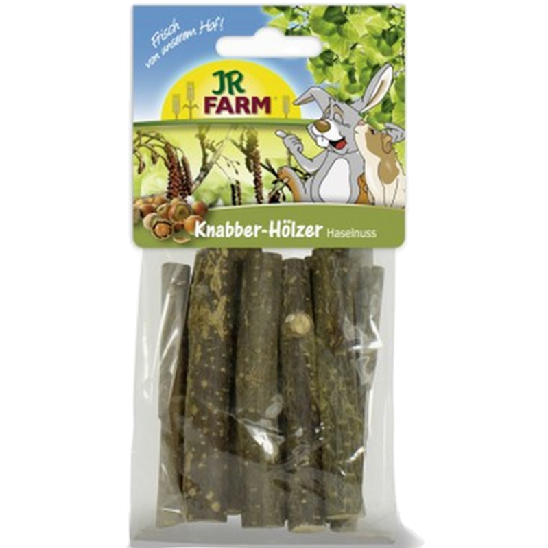 JR FARM - Nibble-Wood Hazelnut Gnagerpinner Hasselnøtt 40 g - Smådyr - Godbiter og gnagestenger - Gnagetre og eplekvister - ZOO.no