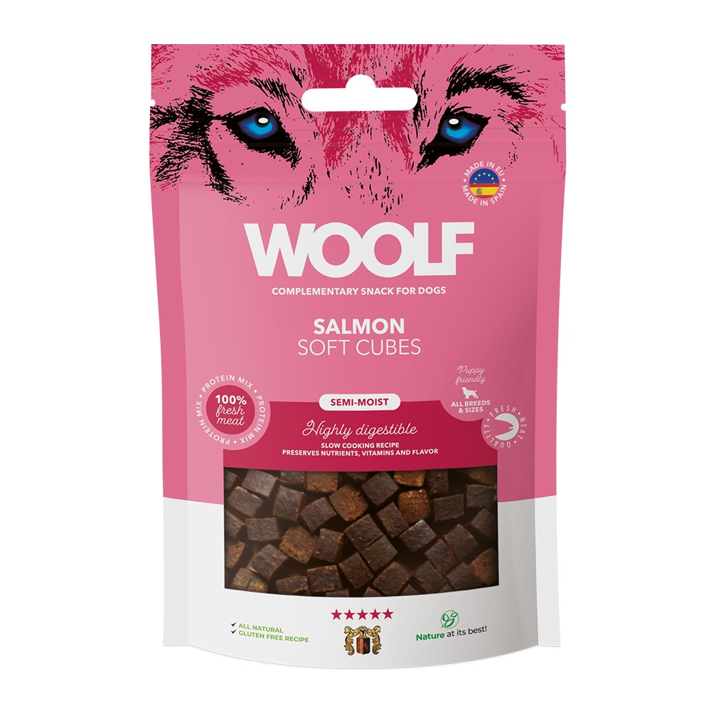 WOOLF Soft Cubes - Salmon 100g