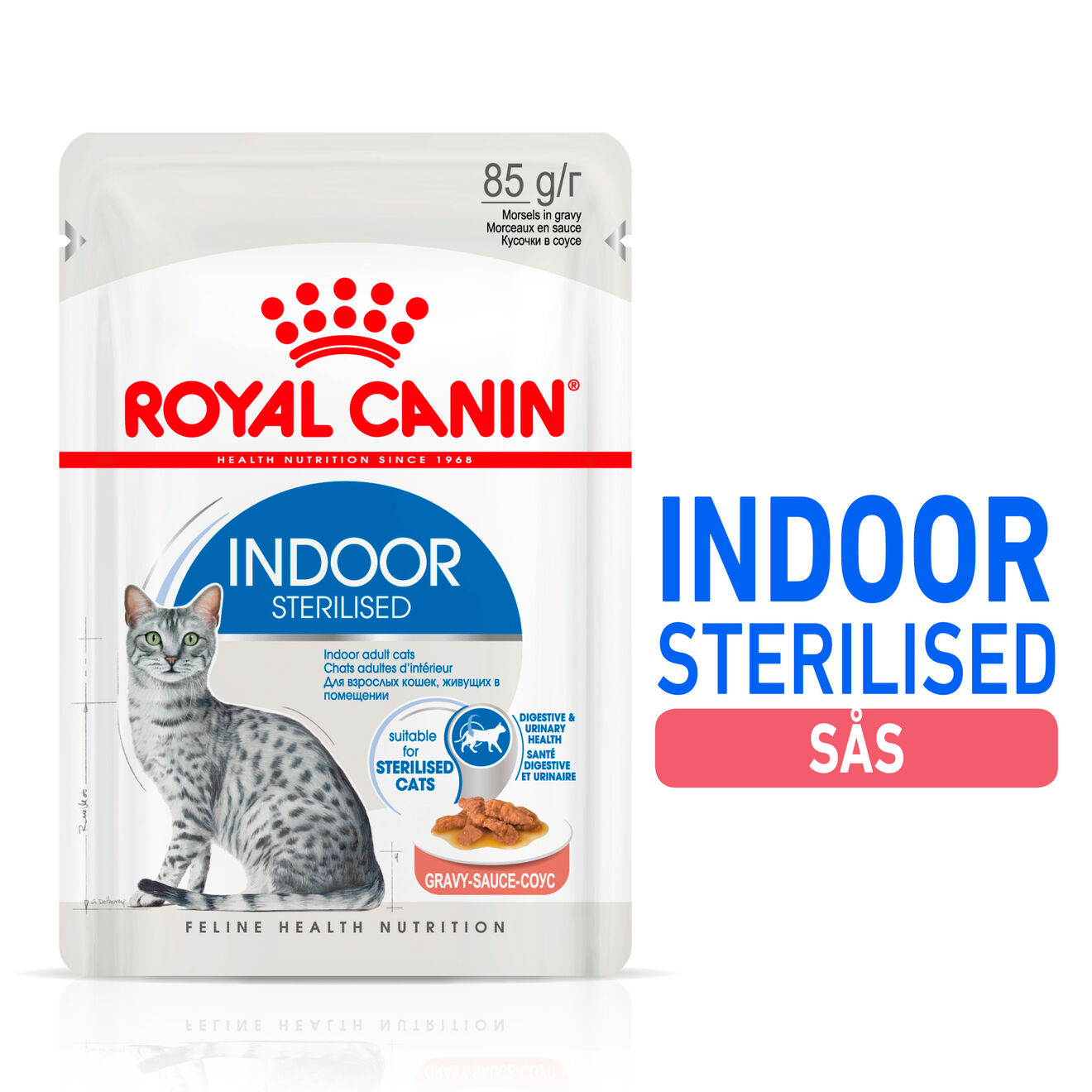 Indoor Sterilised Gravy Våtfoder för katt 12 x 85 g