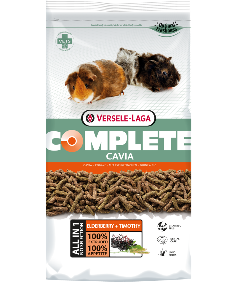 Complete Cavia (Marsvin) 8 kg - Smådjurstillbehör - Smådjursfoder & Hö - Pellets - Versele-Laga - ZOO.se