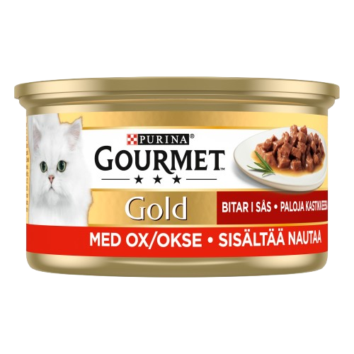 Purina Gourmet Gold - Chunks Gravy Beef - Cans 85 g - Katt - Kattfoder & kattmat - Blötmat & våtfoder till katt - ZOO.se