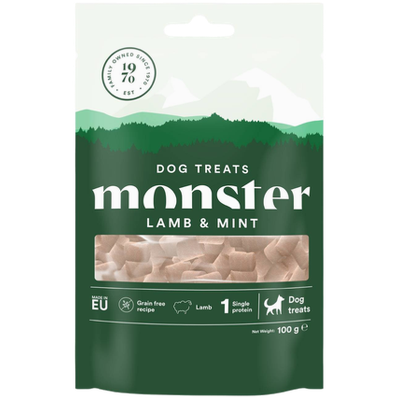 Monster Pet Food - Dog Treats All Breed Lamb & Mint 100 g - Hund - Hundgodis - ZOO.se