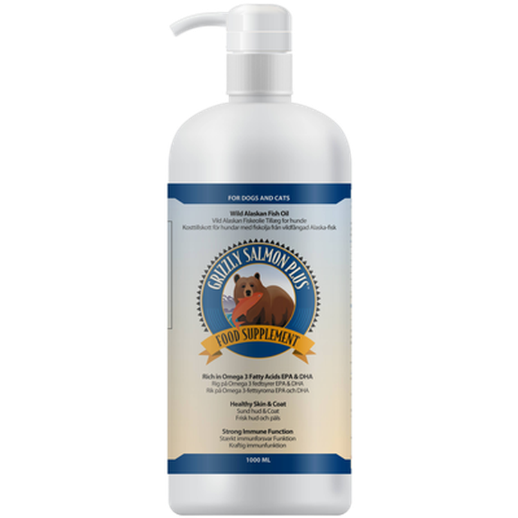 Grizzly - Grizzly Salmon Oil Plus 1000 ml - Hund - Hundvård & Tillskott - ZOO.se