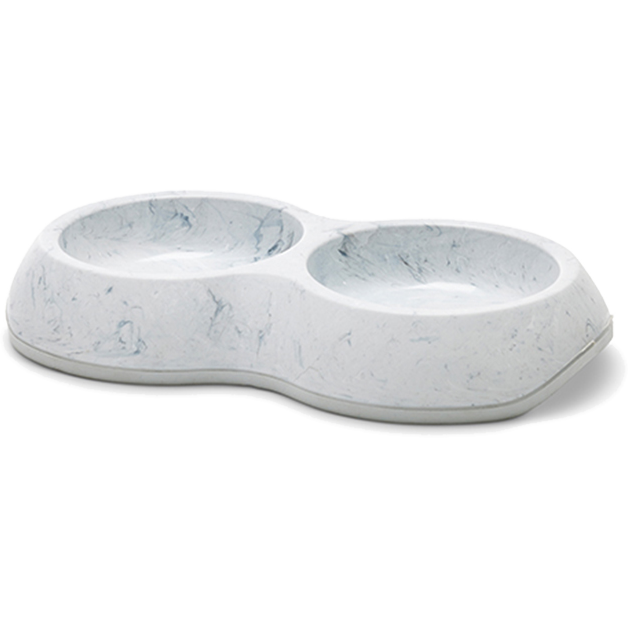 Savic - Matskål Delice marble dubbel, 2x200ml, Grå - Katt - Matplats & Vattenfontäner för katt - ZOO.se