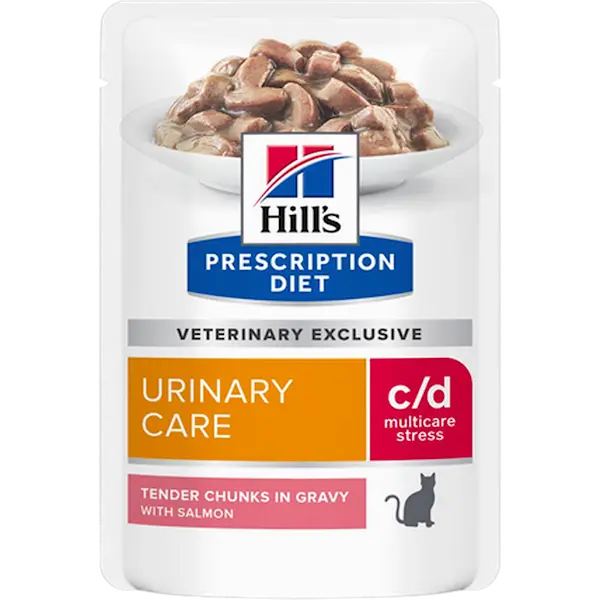 c/d Urinary Stress Salmon Pouch - Wet Cat Food 85 g x 12 st - Pouch