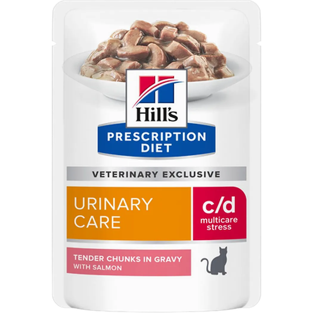 Hill's Prescription Diet Feline c/d Urinary Stress Salmon Pouch 12x85g