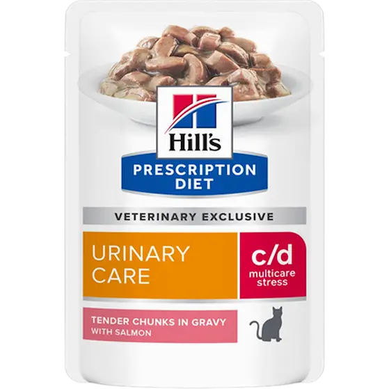 c/d Urinary Stress Salmon Pouch - Wet Cat Food 85 g x 12 st - Pouch