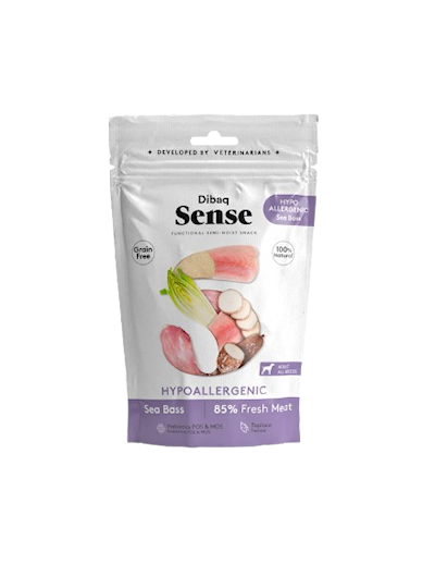 Preview of Dibaq Sense Dog Snack Hypoallergenic Sea Bass 100 g