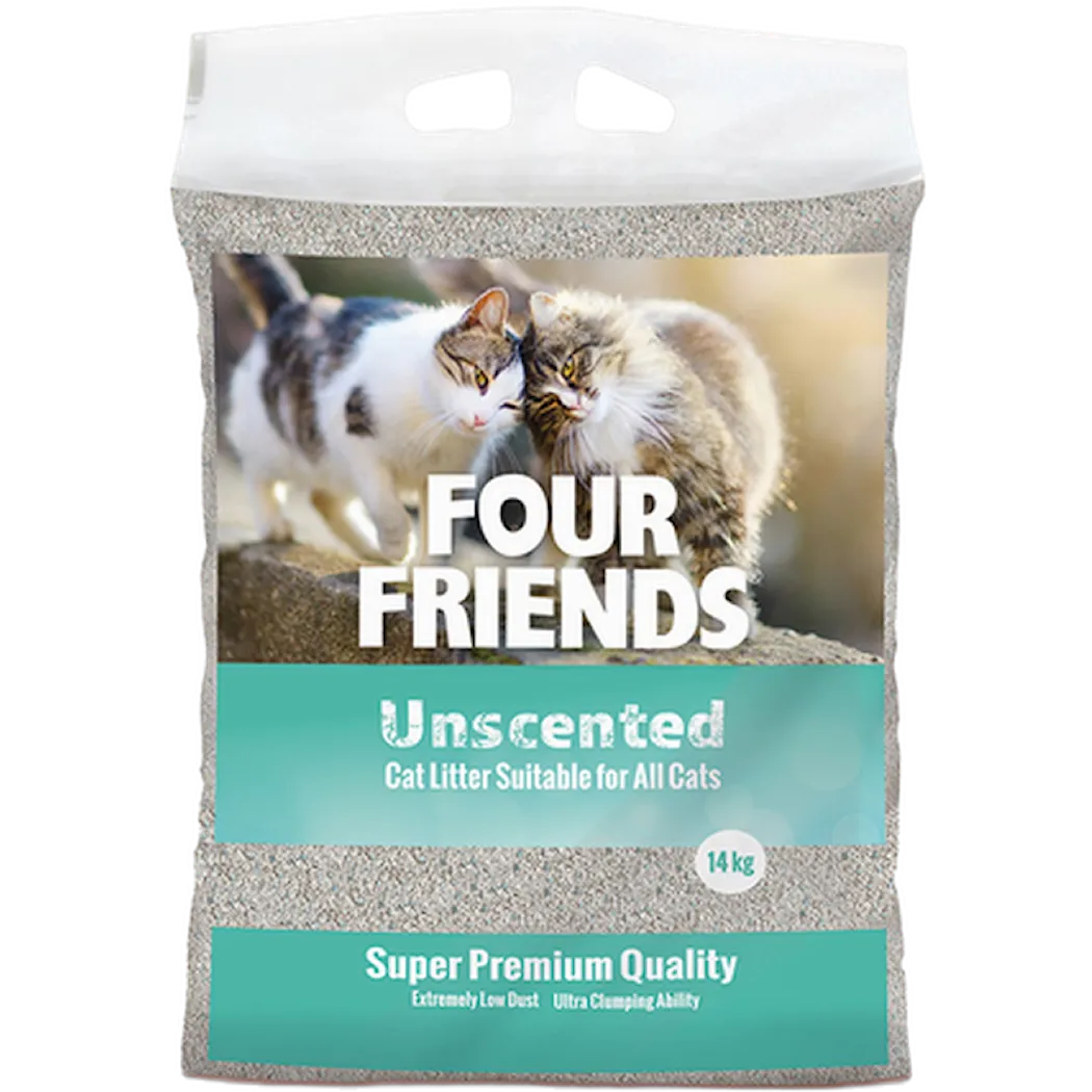 FourFriends Cat Litter Unscented 14 kg - Oparfymerad