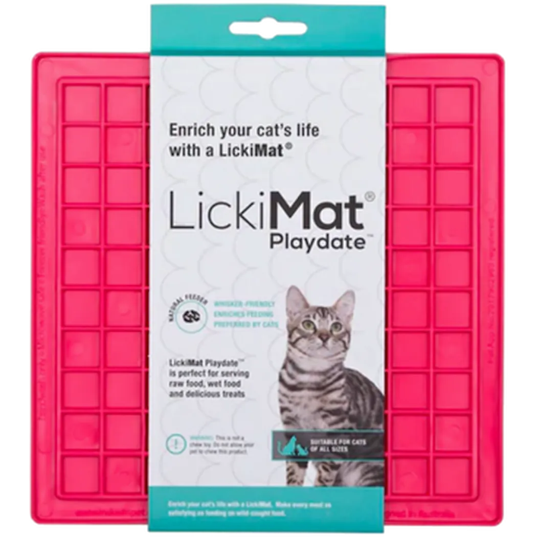 LickiMat Cat Classic Playdate Pink 20 x 20 cm