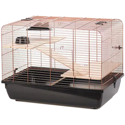 Rodent Dwelling Copper Rex 2/Copper - Contemporary Cage With Accessories