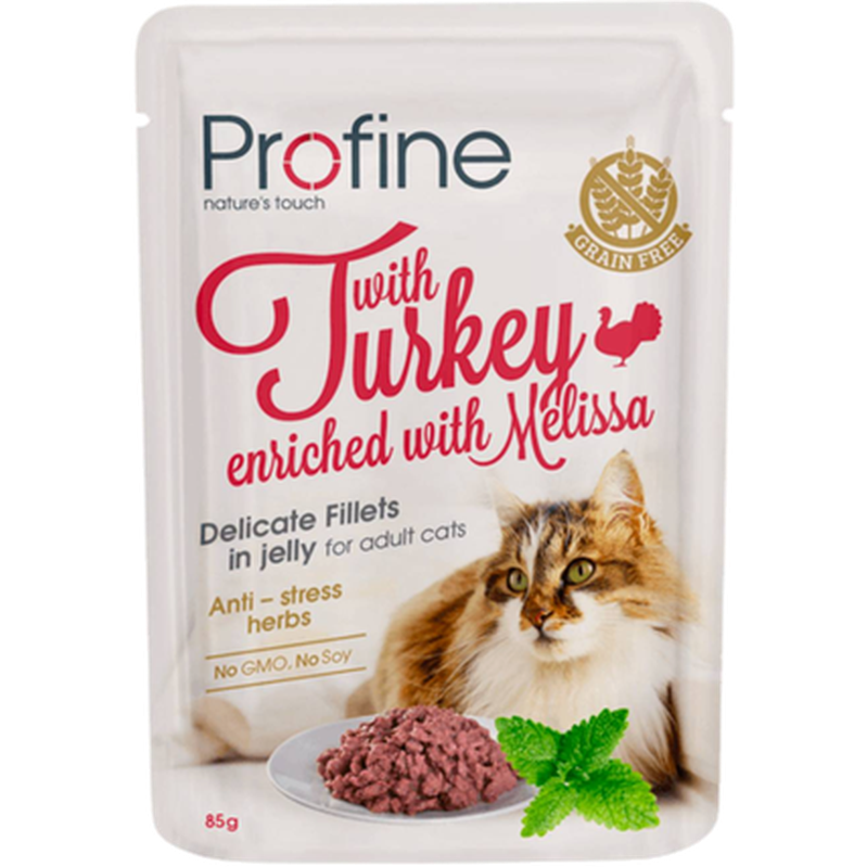 Cat Pouch Fillets Jelly Turkey & Melissa 85 g