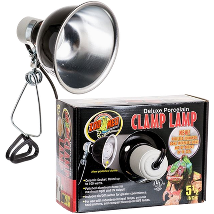 ZOO Med - Deluxe Porcelain Clamp Lamp 14cm 100W - Reptil - Terrariebelysning - ZOO.se