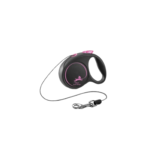 Flexi - Kelatalutin Black Design Cord Pinkki, XS, 3m max 8kg - Koirat - Kaulapannat