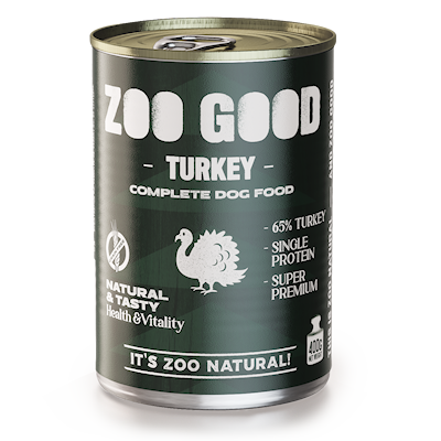 Preview of Zoo Good Dog Adult Turkey 400 g x 6 st