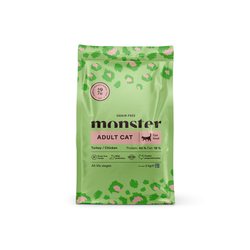 Monster Pet Food - Cat Grain Free Adult Turkey/Chicken 2 kg - Katt - Kattfoder & kattmat - ZOO.se