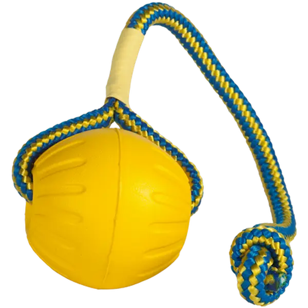 Swing & Fling Durafoam Fetch Ball on a rope Yellow Medium