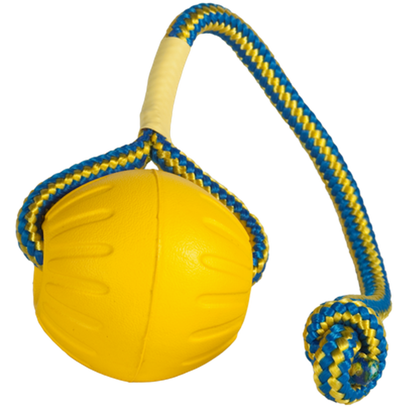 Swing & Fling Durafoam Fetch Ball on a rope Yellow Medium