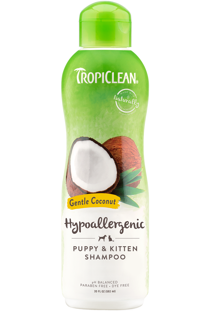 TropiClean - Gentle Coconut Hypoallergenic Puppy and Kitten Shampoo 355 ml - Hund - ZOO.se