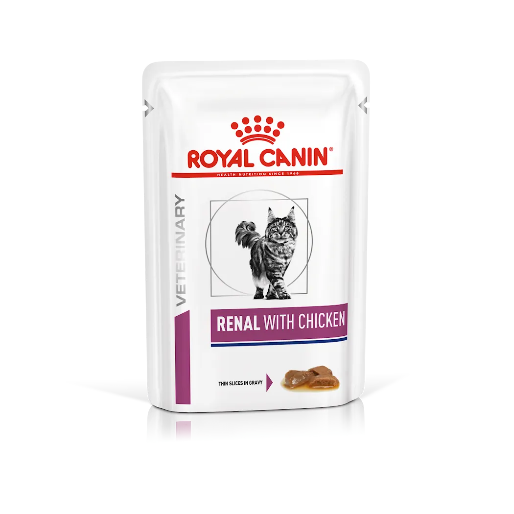 Royal Canin Veterinary Diets Cat Wet Cat Renal Kylling 85 g x 12 stk - porsjonsposer