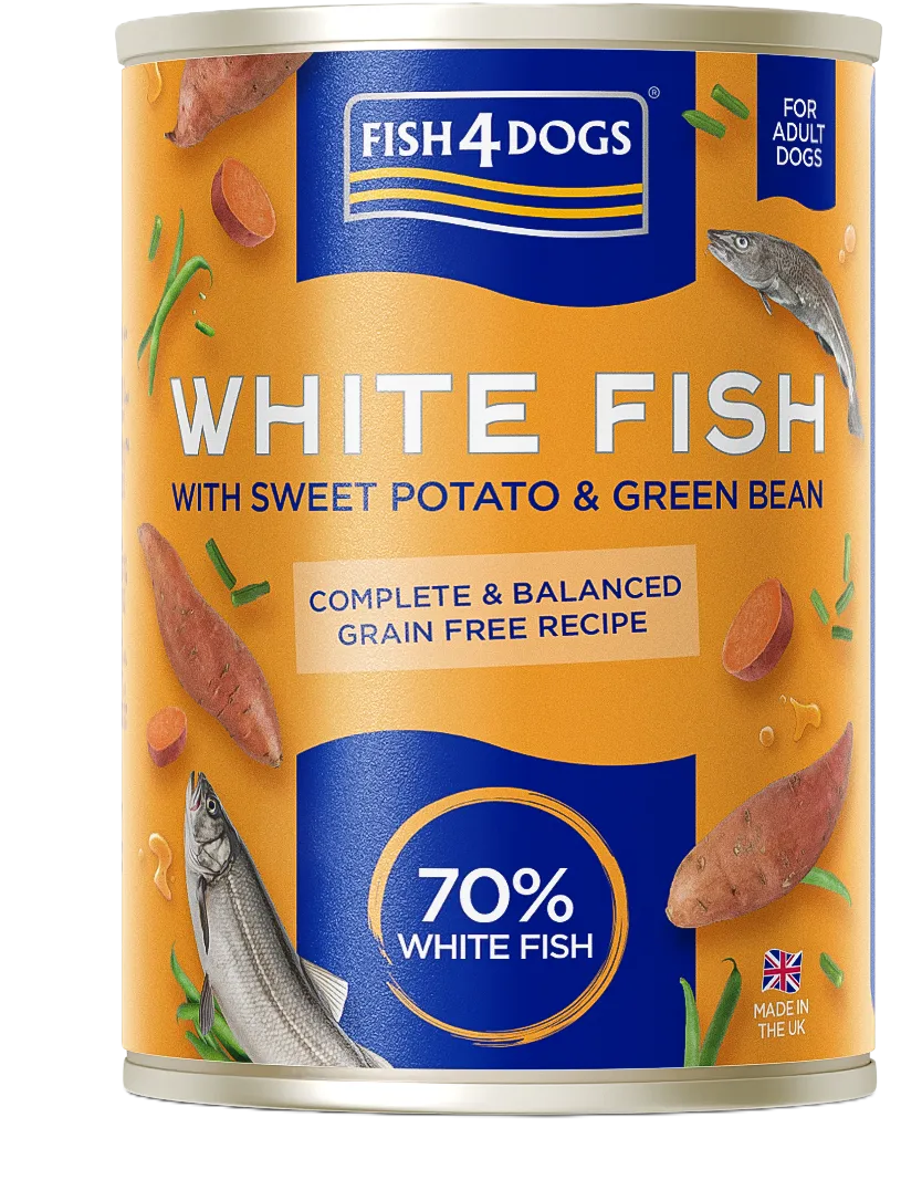 Fish4Dogs White Fish with Sweet Potato & Green Bean 395g