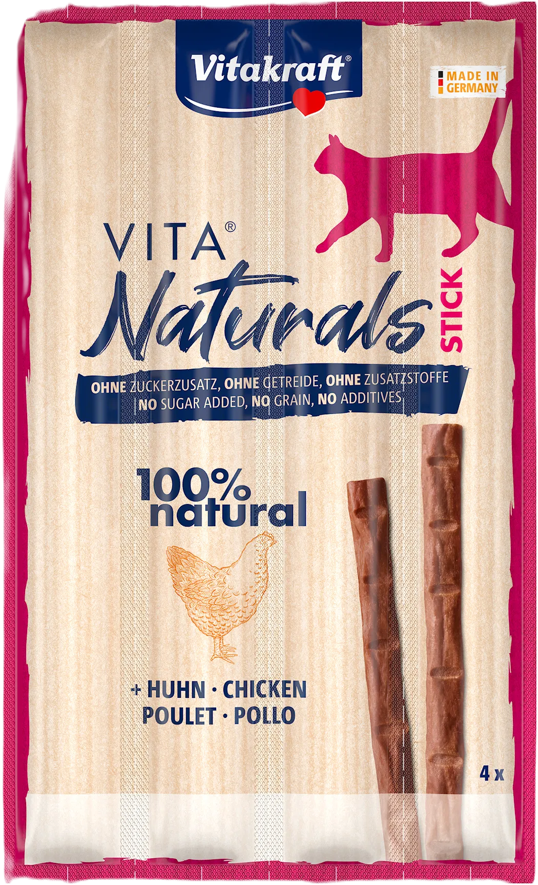 Vitakraft Vita Naturals Stick Kyckling Katt 4 x 5 g