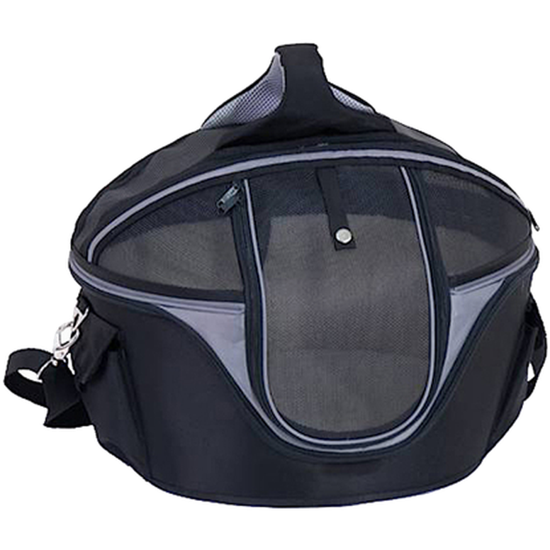 Ozami - Pet Carrier 2in1 Oval Large 53x45x41cm Svart/Grå - Hund - Hundburar - ZOO.se