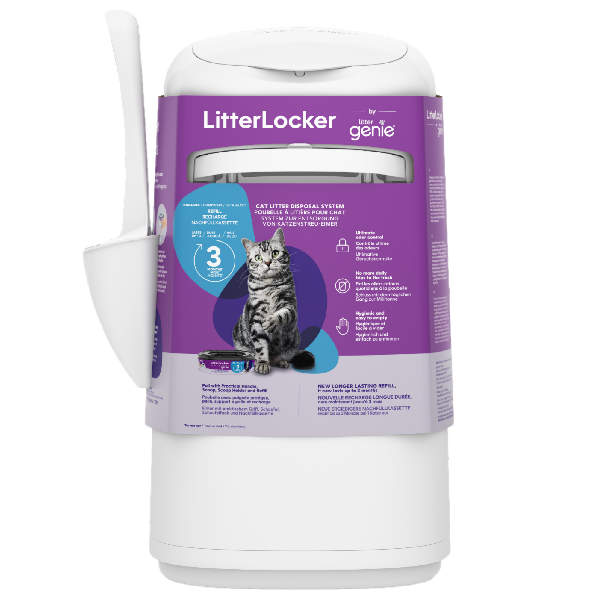 Litter Locker Genie - søppelbøtte 23 x 23 x 45 cm - Katt - Kattedo & kattetoalett - Toalett-tilbehør & kattespader - LitterLocker