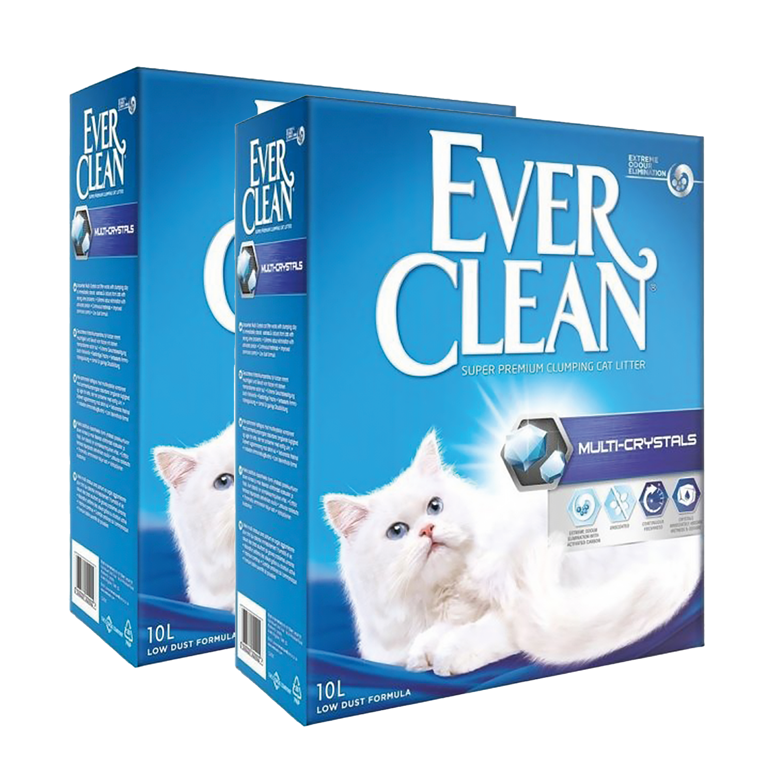 Ever Clean - Multi-Crystals - Kattsand 10 L x 2 st - Katt - Kattsand & kattströ - ZOO.se