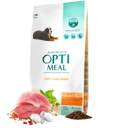 Optimeal - Puppy Large Breeds Turkey 12 kg - Hund - Hundefôr & hundemat - Tørrfôr for hund - ZOO.no