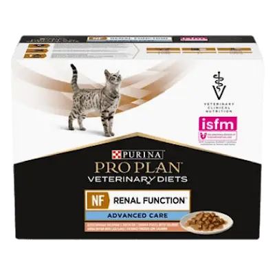 Purina Veterinary Diets Feline NF Renal Function Advanced Care Salmon - Märkäruoka kissoille 10 x 85 gr