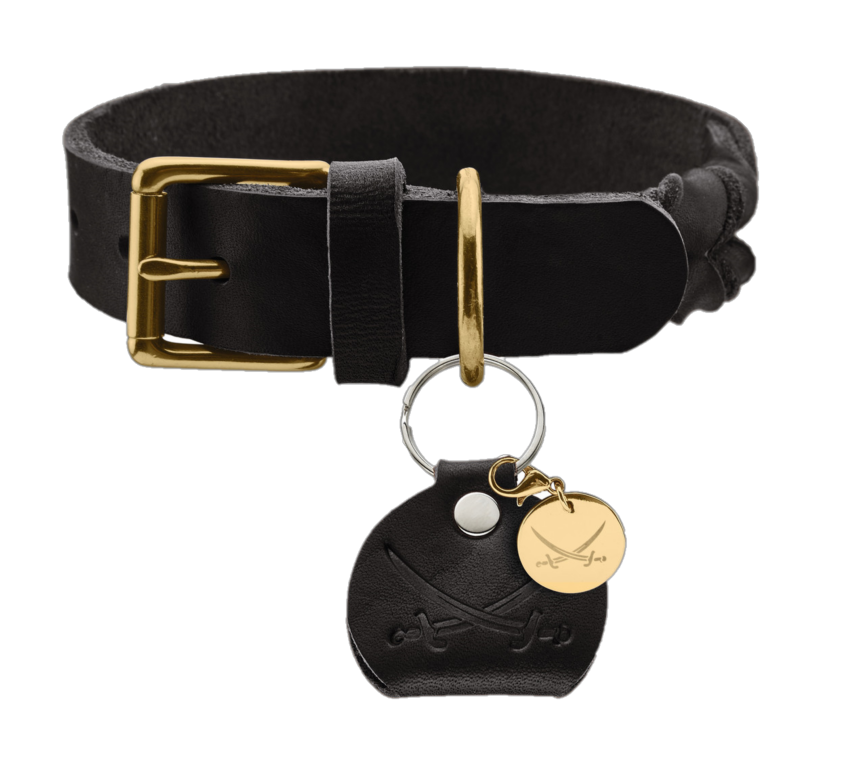 Hunter - Hundhalsband Sansibar Solid Cow Leather Svart S 40cm - Hund - ZOO.se