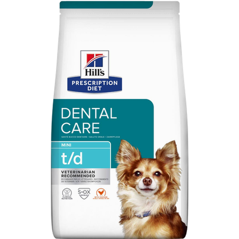 Hill's Prescription Diet Dog - t/d Dental Care Mini Chicken - Dry Dog Food 3 kg - Hund - Hundmat & hundfoder - ZOO.se