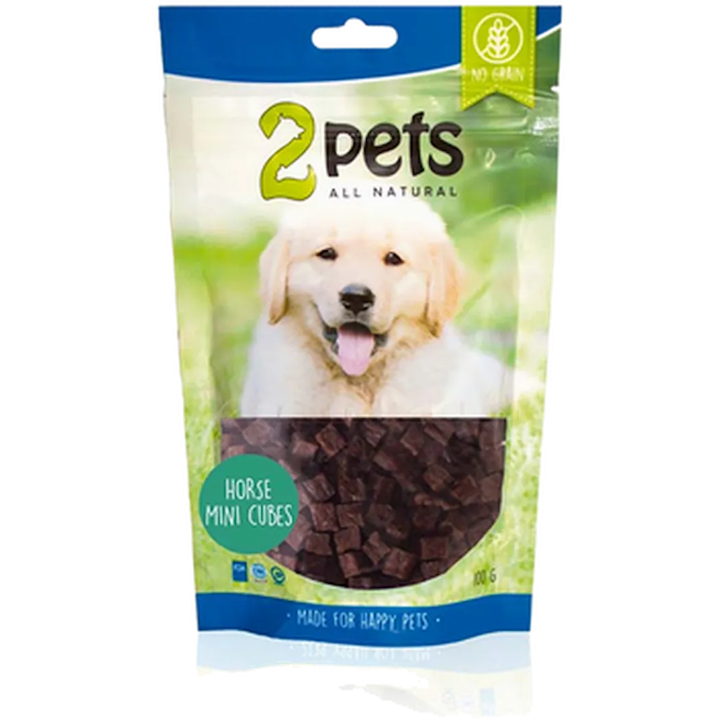 2 pets Dogsnack MiniCubes Horse