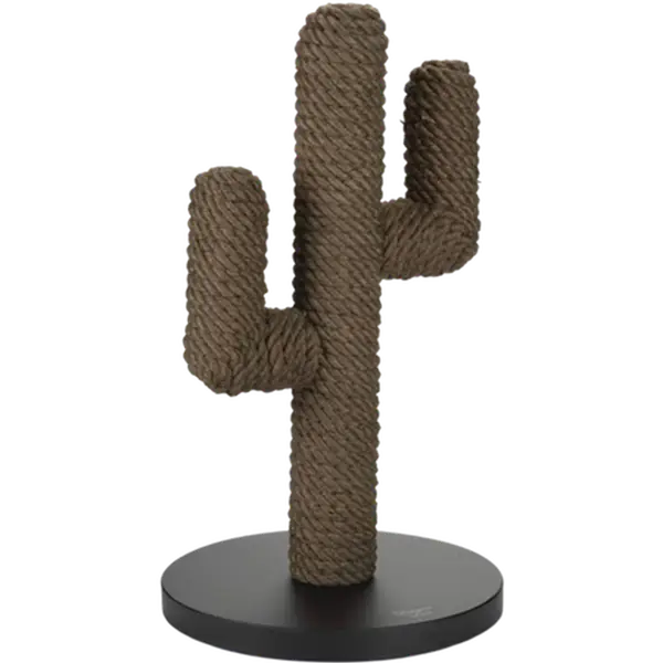 Wood Scratch Post Cactus Black 60 x 35 cm