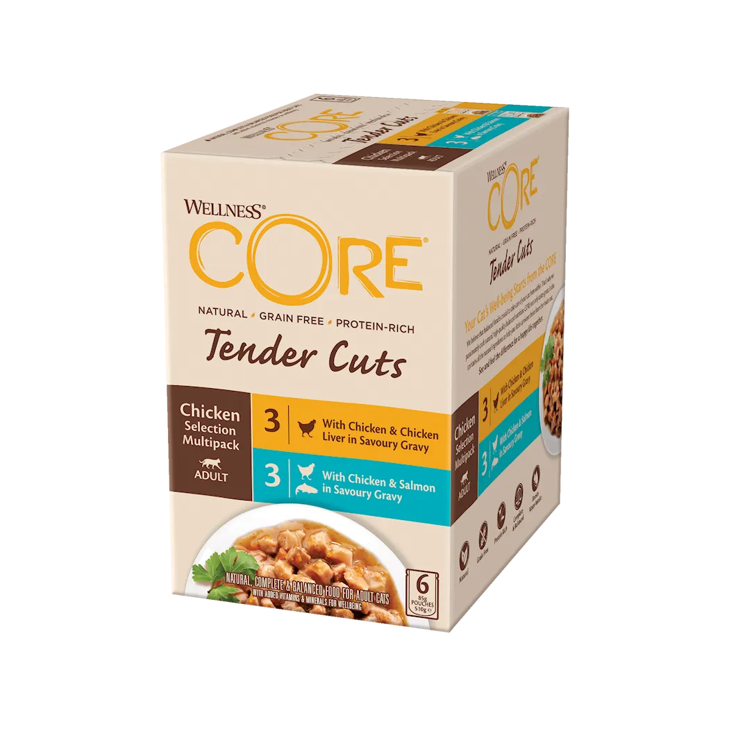 CORE Petfood Tender Cuts Chicken Selection Multipack 6x85g