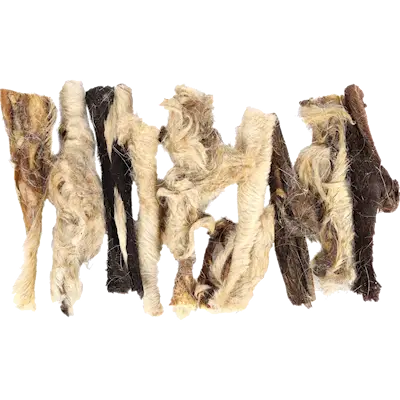 Dog Nature Snack Lamb Head Skin with Fur