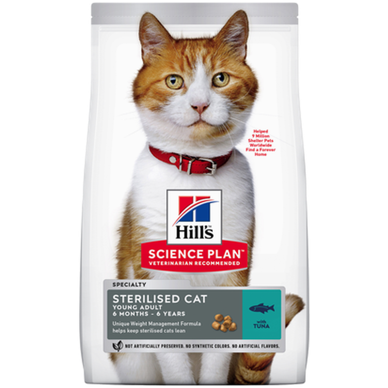Adult Sterilised Tuna - Dry Cat Food 3 kg - Katt - Kattfoder & kattmat - Torrfoder till katt - Hills Science Plan - ZOO.se