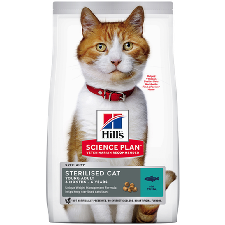 Hills Science Plan - Adult Sterilised Tuna - Dry Cat Food 3 kg - Katt - Kattfoder & kattmat - ZOO.se
