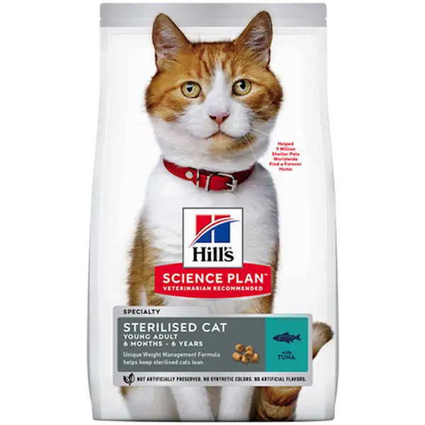 Hills Science Plan Feline Young Adult Sterilised Tuna - Dry Cat Food 15 kg