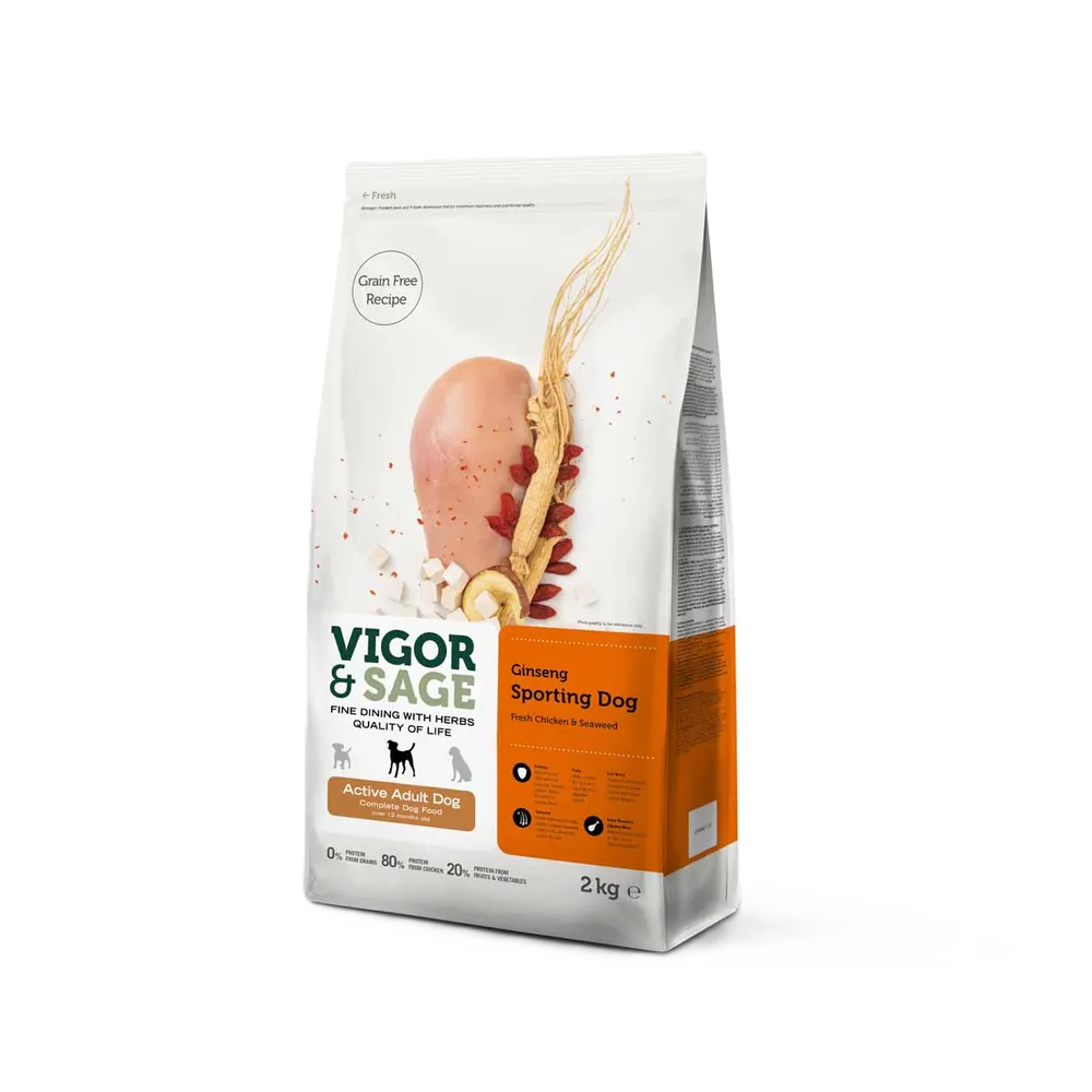 Vigor and Sage Sporting Active Ginseng Adult Dog