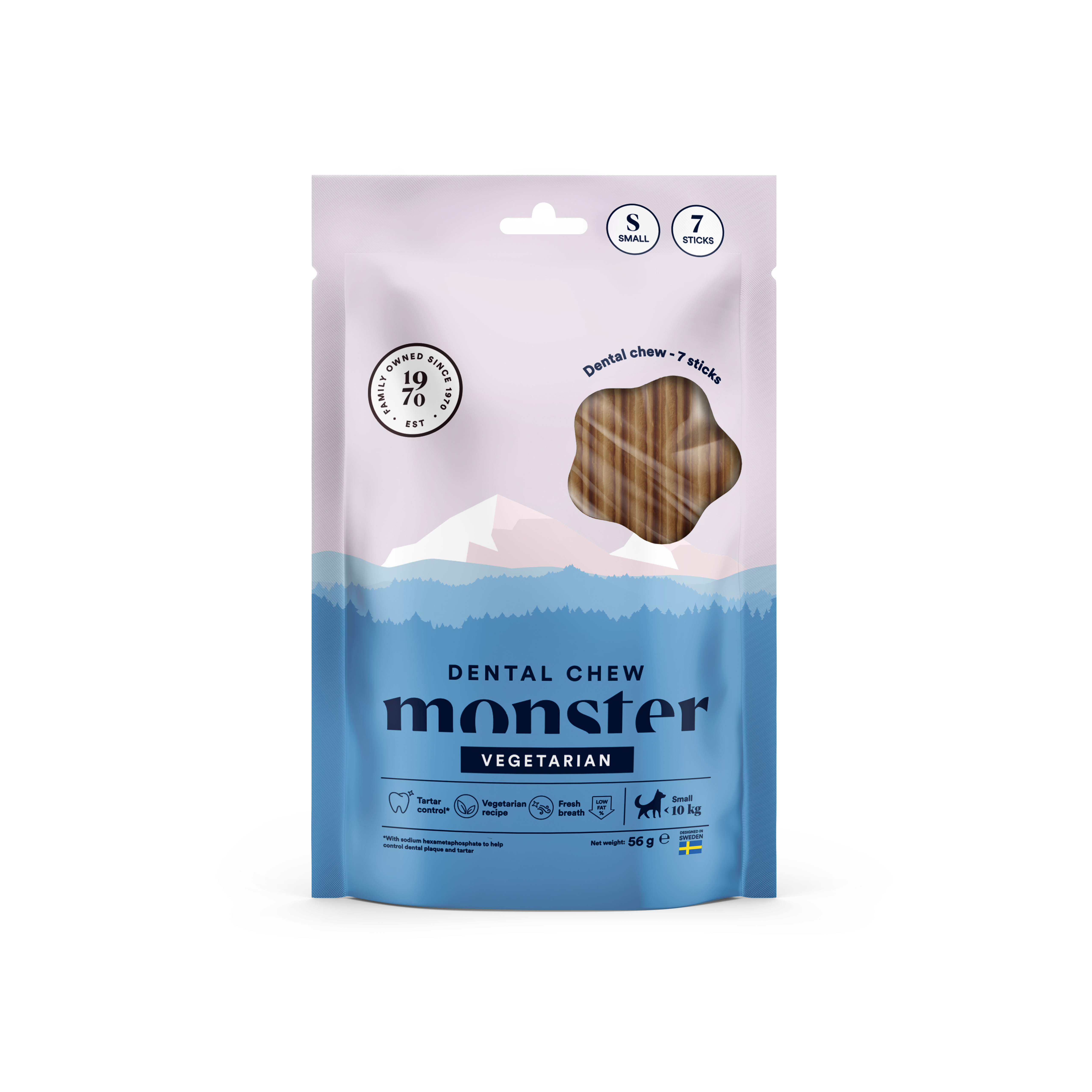 Monster Pet Food - Dog Dental Chew Vegetarian Small Week 7 pcs 56 g - Hund - Hundgodis - ZOO.se
