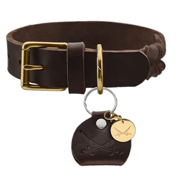 Dog Collar Sansibar Solid Cow Leather