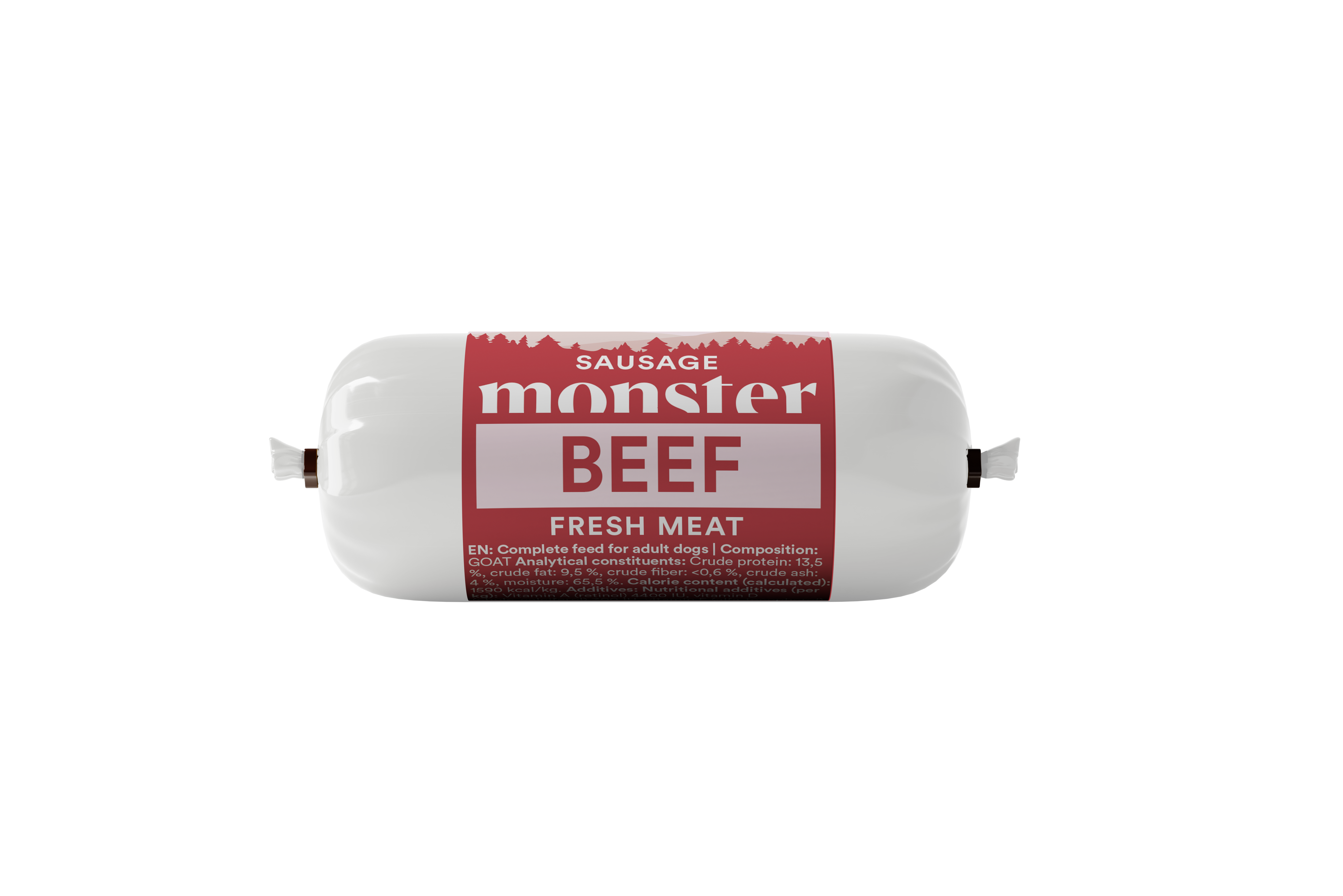 Monster Pet Food - Dog Sausage Beef 400 g - Koirat - Koiranruoka - Märkäruoka