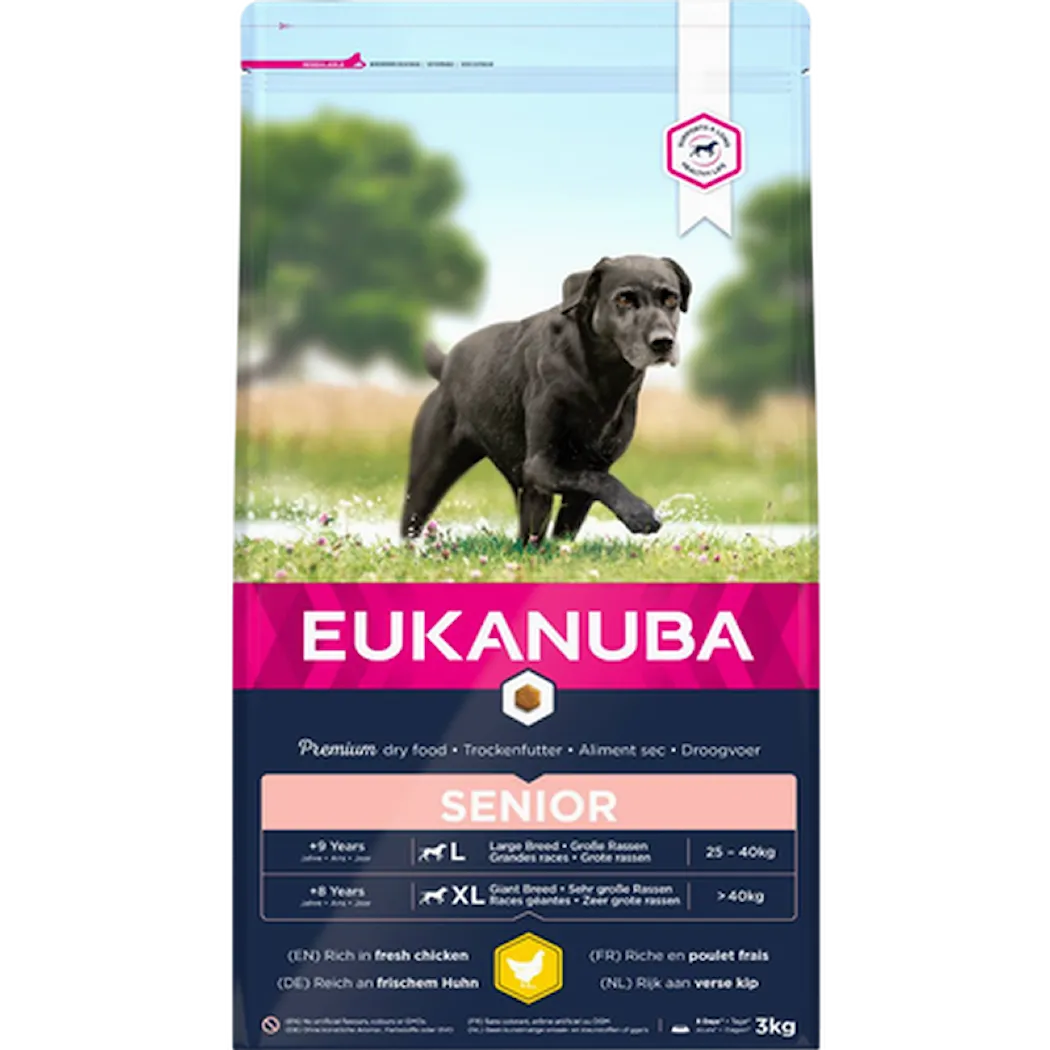 Eukanuba Dog Senior Large Breed Lam og ris 12 kg