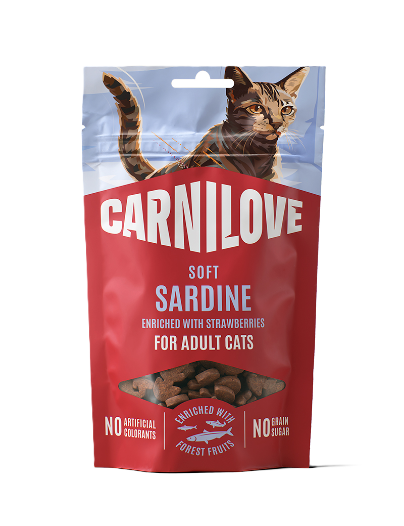 Carnilove Cat Soft Snack Sardine enriched with Strawberry 50g