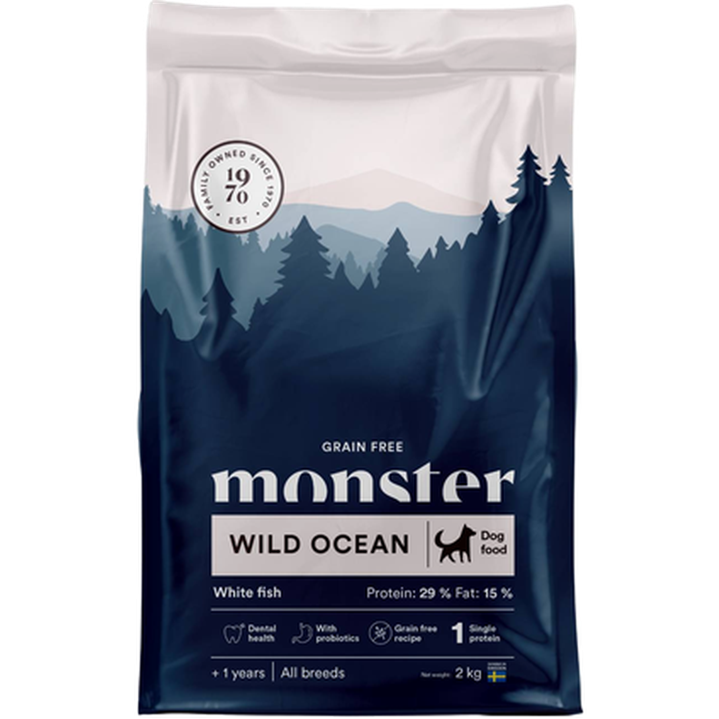 Monster Pet Food - Dog Grain Free Wild Ocean Blue 2 kg - Koirat - Koiranruoka - Kuivaruoka